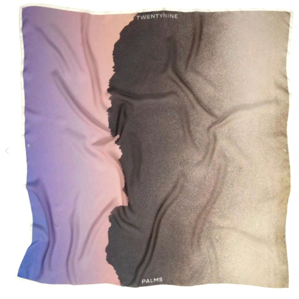 NEW Gift Boxed Douglas Mandry Joshua Tree Abstract Art Twentynine Palms Scarf